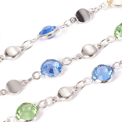 Handmade Glass Beaded Chains CHC-E018-B01-P-1
