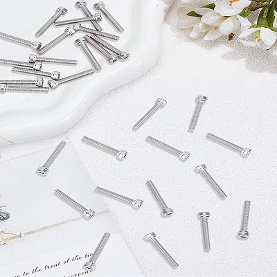 30Pcs M4 304 Stainless Steel Hex Screws STAS-LP0005-56-1