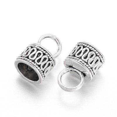 Tibetan Style Alloy Cord Ends PALLOY-L166-09AS-1