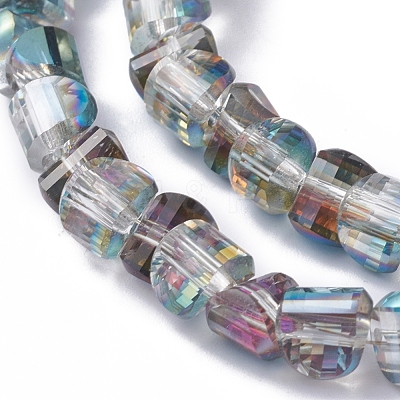 Electroplate Glass Beads Strands EGLA-L023B-HP03-1