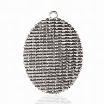 Antique Silver Plated Alloy Big Pendants PALLOY-P108-05AS-1