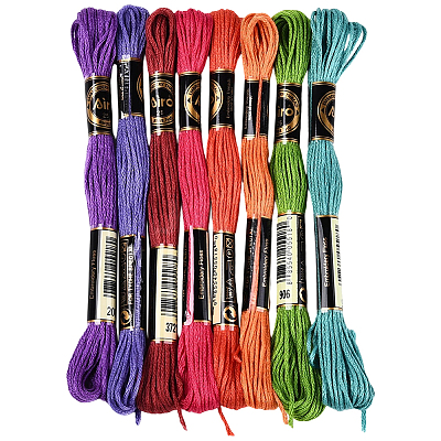 8 Skeins 8 Colors Polyester Sewing Thread OCOR-WH20074-09C-1