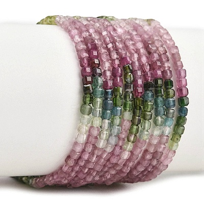 Gradient Color Natural Multicolor Tourmaline Beads Strands G-Z152-E01-01-1