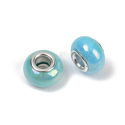 Opaque Resin European Beads RESI-C059-01I-1