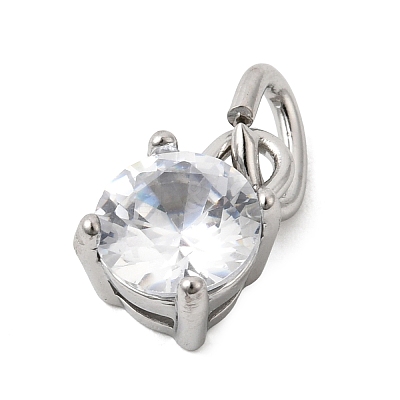 Birthdaystone Theme April 304 Stainless Steel Charms STAS-B128-60P-04-1