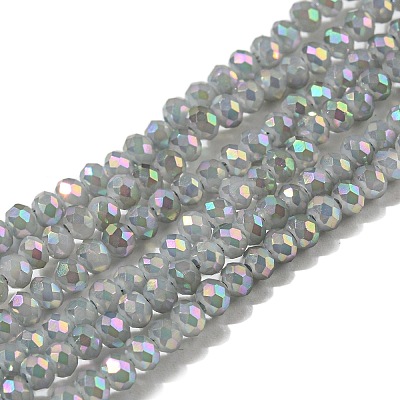 Electroplate Glass Beads Strands X-GLAA-F078-FR15-1