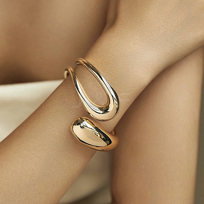 Alloy Hinged Bangles for Womrn BJEW-D312-01G-1