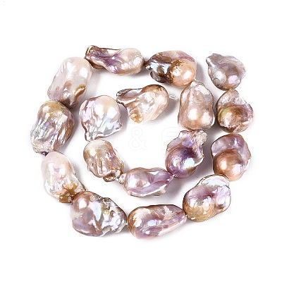 Natural Baroque Pearl Keshi Pearl Beads Strands PEAR-S019-05D-03-1