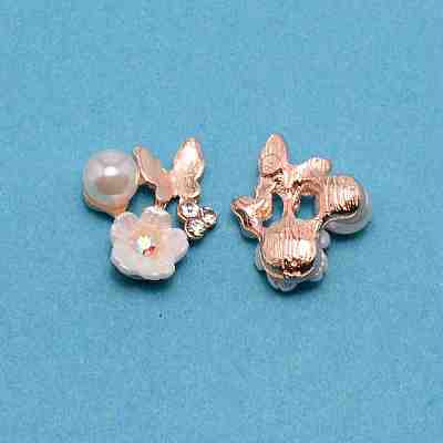 Alloy Butterfly Cabochons PALLOY-WH0096-02-1