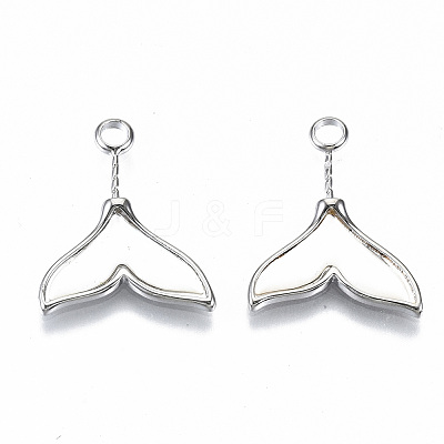 Natural Freshwater Shell Pendants KK-T062-25P-NF-1