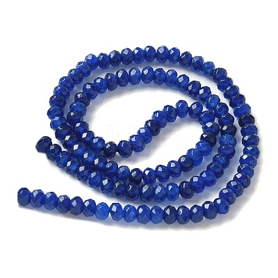 Dyed Natural Malaysia Jade Rondelle Beads Strands X-G-E316-2x4mm-68-1