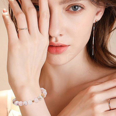 3 Strands Natural Imitation Pink Opal Beads Strands G-HY0001-63-1