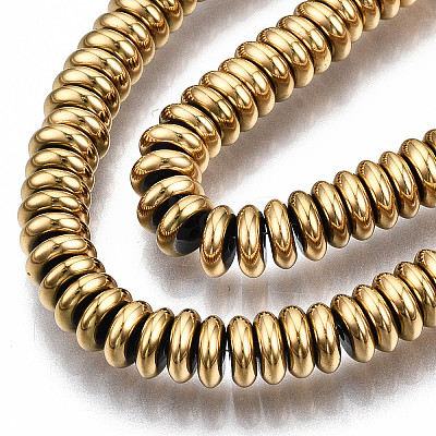 Electroplate Non-magnetic Synthetic Hematite Beads Strands X-G-T114-88B-G-1