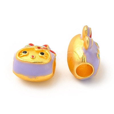 Rack Plating Alloy Enamel European Beads ENAM-M048-11MG-A-1