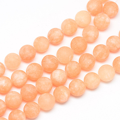 Natural White Jade Bead Strands G-R297-8mm-44-1