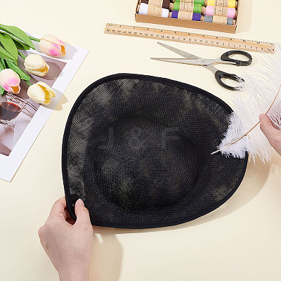 Cloth Round Fascinator Hat Base for Millinery Magic AJEW-WH0270-738B-1