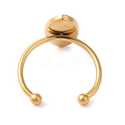 Ion Plating(IP) 304 Stainless Steel Open Cuff Ring Components STAS-I306-04G-1