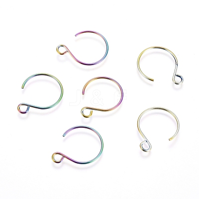 Ion Plating(IP) 304 Stainless Steel Earring Hooks STAS-L216-02B-M-1