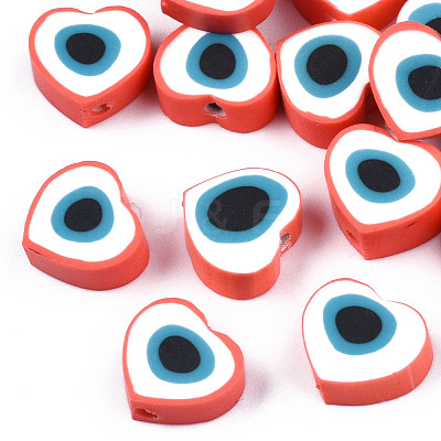 Handmade Polymer Clay Beads CLAY-T019-08F-1