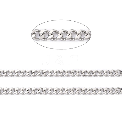 Tarnish Resistant 304 Stainless Steel Curb Chains CHS-D033-02P-03-1