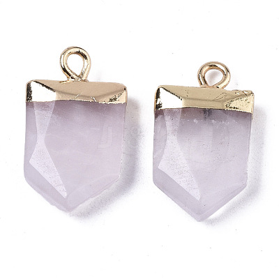 Natural Rose Quartz Pointed Pendants X-G-N326-34K-1