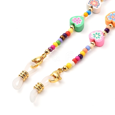 Glass Seed Beads Eyeglasses Chains AJEW-EH00383-1