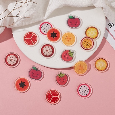 18Pcs Acrylic Pendants OACR-YW0001-22-1
