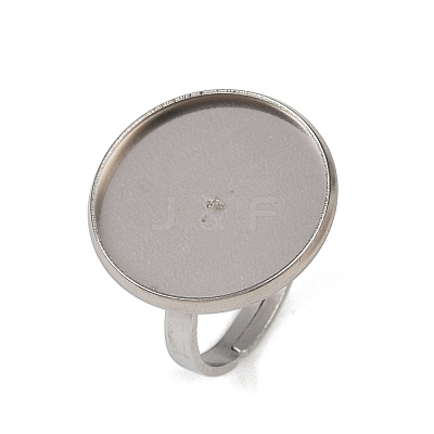 304 Stainless Steel Cuff Ring Components STAS-D372-05P-02C-1