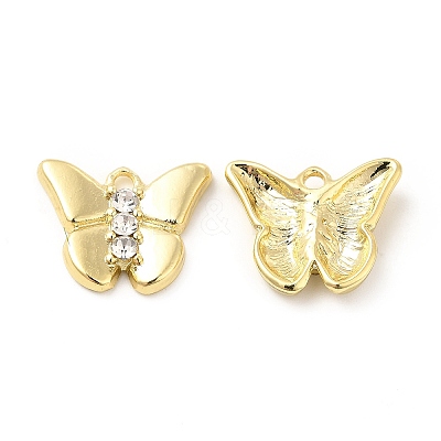 Rack Plating Alloy Rhinestone Charms FIND-G044-22LG-1