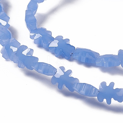 Electroplate Glass Beads Strands GLAA-C023-04B-1