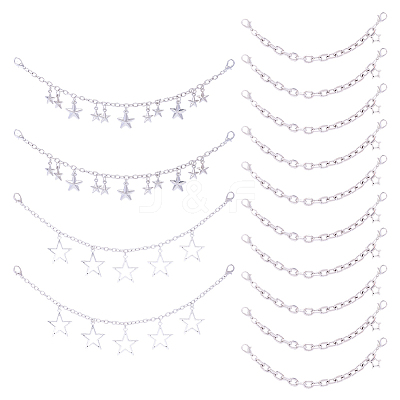 14Pcs 3 Styles Alloy Boot Strap Chains AJEW-ME0003-14-1