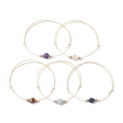 Natural Gemstone Braided Bead Bracelets for Women BJEW-JB11355-1