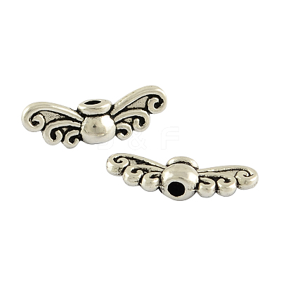 Tibetan Style Alloy Fairy Wing Beads TIBEB-6007-AS-FF-1
