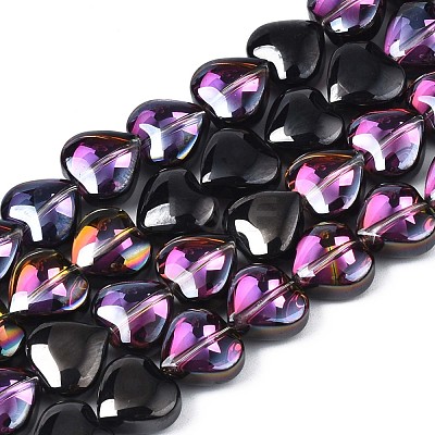 Electroplate Glass Beads Strands EGLA-S188-14-C01-1