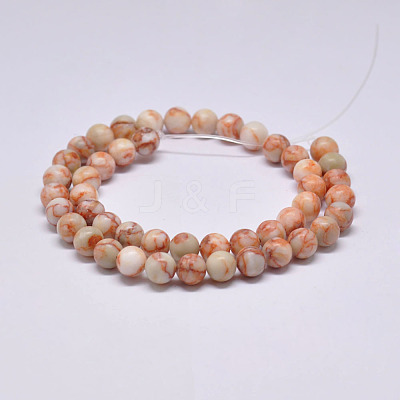 Natural Red Netstone Beads Strands X-G-F352-6mm-1
