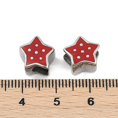 304 Stainless Steel European Beads STAS-H216-98P-1