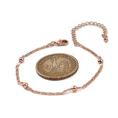 Rack Plating Brass Link Chain Bracelets for Women BJEW-G735-03RG-1