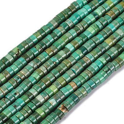 Natural Green Grass Agate Beads Strands G-I225-08-5x1.5-1