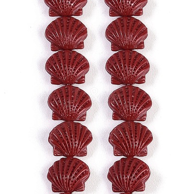 Synthetic Coral Dyed Carved Beads Strands CORA-K009-05A-05-1