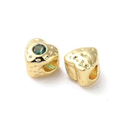 Valentine's Day Brass Micro Pave Cubic Zirconia Beads KK-P256-10G-04-1