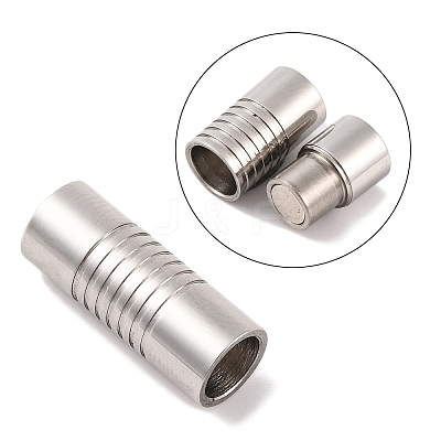 Tarnish Resistant 304 Stainless Steel Magnetic Clasps with Glue-in Ends STAS-E006-40-1