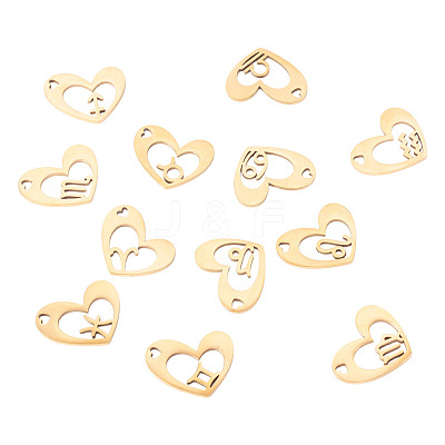 12Pcs 12 Styles 316L Stainless Steel Pendants STAS-TA0003-21G-1