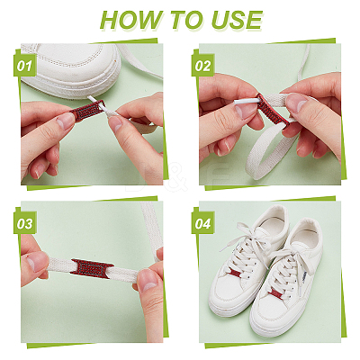 16Pcs 4 Colors Alloy Rhinestone Shoelace Buckle FIND-AR0006-25-1