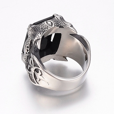 304 Stainless Steel Finger Rings RJEW-G091-26-B-1