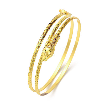 Alloy Upper Arm Open Cuff Bangles for Women LS-BJEW-U037-01B-G-1