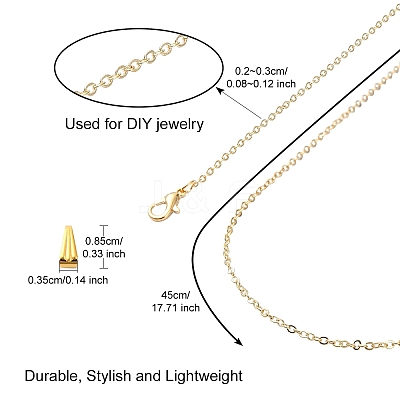 50Pcs 10 Styles Iron Rolo Chains Necklaces Making FIND-YW0004-87-1
