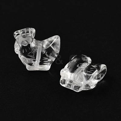 Chinese Zodiac Natural Quartz Crystal Carved Beads G-D300-01A-1