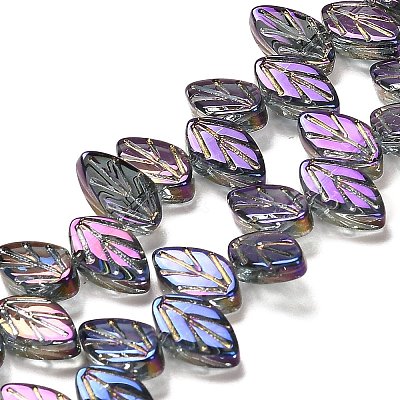 Electroplate Glass Beads Strands EGLA-B004-02A-FR05-1