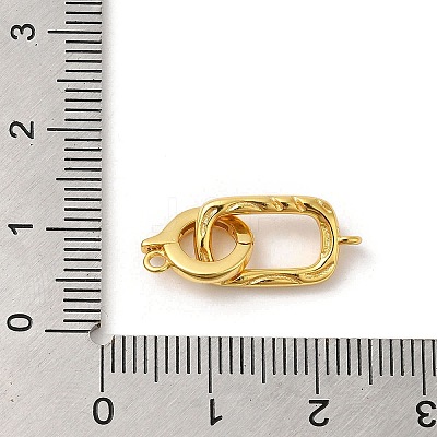 Rack Plating 925 Sterling Silver Fold Over Clasps STER-G038-07G-1