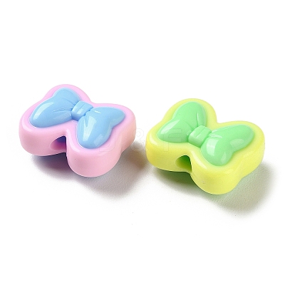 Two Tone Opaque Acrylic Beads X-SACR-I005-08E-1